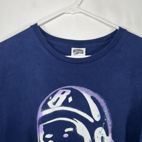Billionaire Boys Club Spaceman T Shirt Mens Size XXL 2XL Navy Blue Short Sleeve - Picture 5 of 10